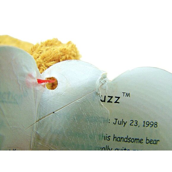 Ty 1998 Orig Beanie Babies Fuzz Bear Stuffed Plush Toy 8" Collectible Vintage - Picture 3 of 8